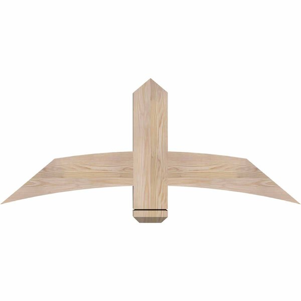 Ekena Millwork Bellingham Smooth Timber Gable Bracket, Douglas Fir, 48"W x 20"H x 3 1/2"D x 5 1/2"F, 10/12 Pitch GBW048X20X0406BEL00SDF - main